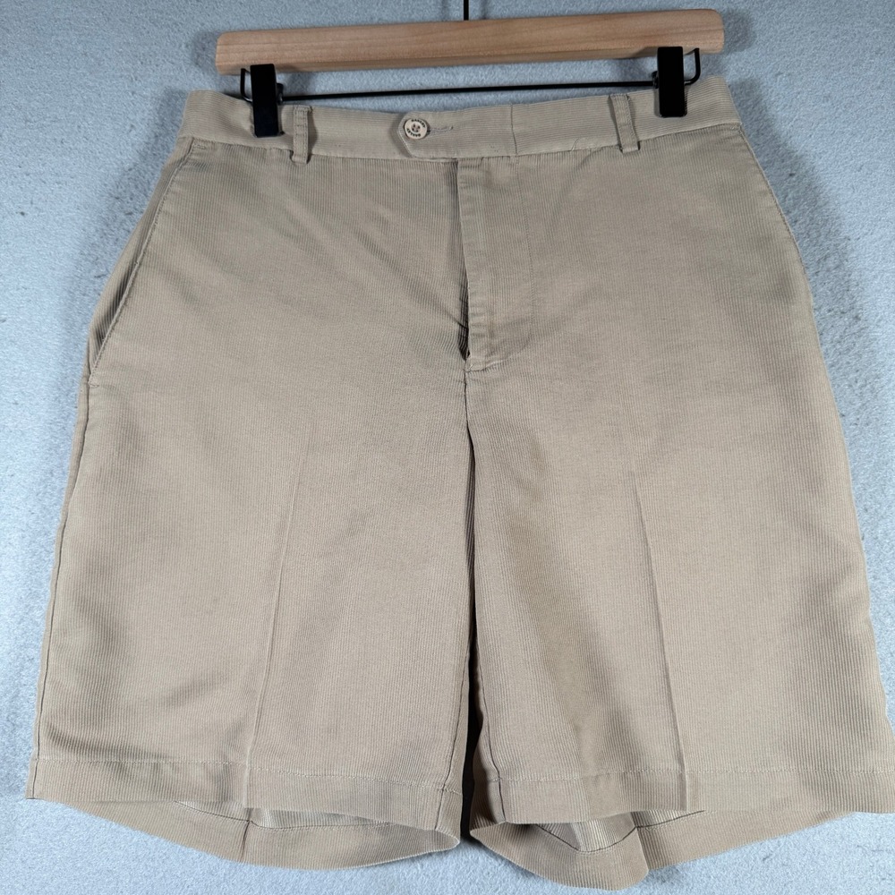 Oakley Mens Vintage Corduroy Shorts Tan Khaki Size 31‎ Waist 30 Inseam 8 Rayon